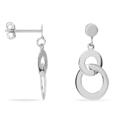 Histoire d'Or Boucles D'oreilles Pendantes Anjeza Argent Blanc Clearance