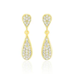 Histoire d'Or Boucles D'oreilles Pendantes Reiko Or Jaune Oxyde De Zirconium Best