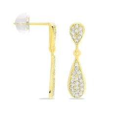 Histoire d'Or Boucles D'oreilles Pendantes Reiko Or Jaune Oxyde De Zirconium Best