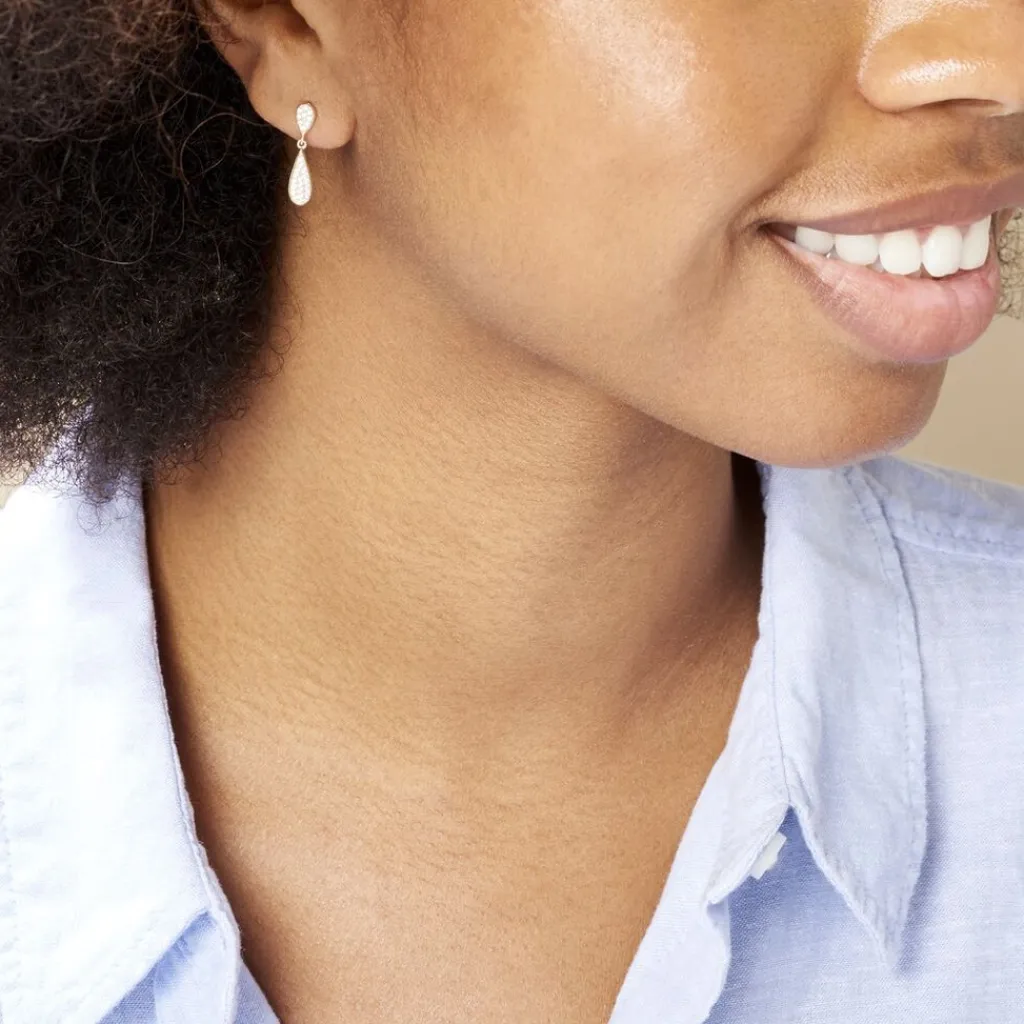 Histoire d'Or Boucles D'oreilles Pendantes Reiko Or Jaune Oxyde De Zirconium Best