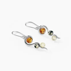 Histoire d'Or Boucles D'oreilles Pendantes Murriel Argent Blanc Ambre Outlet