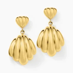 Histoire d'Or Boucles D'oreilles Pendantes Dila Acier Jaune Sale