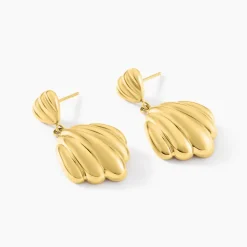 Histoire d'Or Boucles D'oreilles Pendantes Dila Acier Jaune Sale