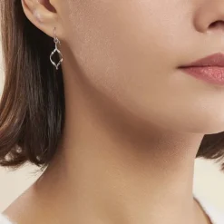 Histoire d'Or Boucles D'oreilles Pendantes Louison Argent Blanc Sale