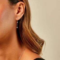 Histoire d'Or Boucles D'Oreilles Pendantes Madhav Or Jaune Diamant Synthétique Hot