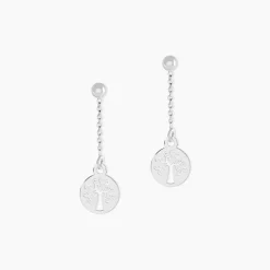 Histoire d'Or Boucles D'oreilles Pendantes Audrey-rose Argent Blanc Discount