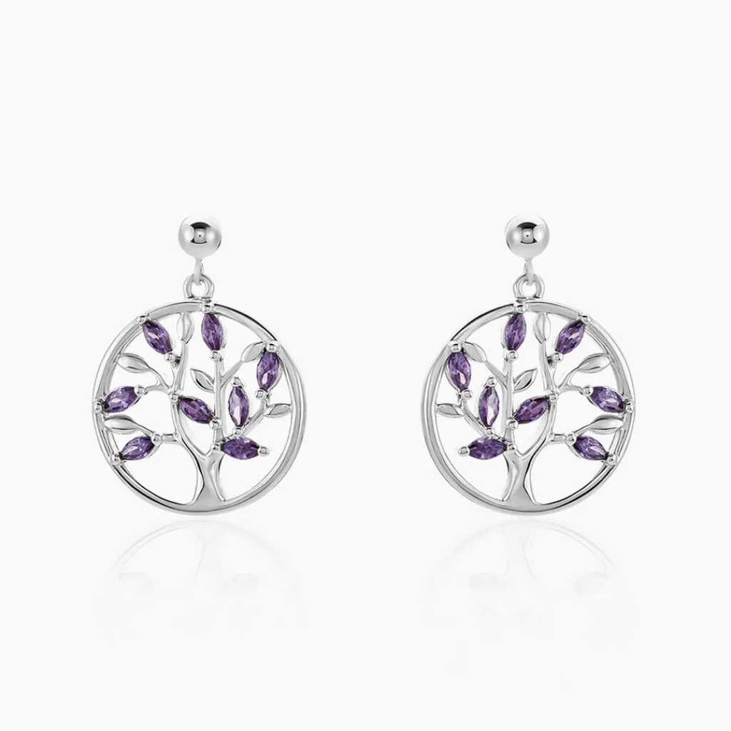 Histoire d'Or Boucles D'oreilles Pendantes Venka Argent Blanc Oxyde De Zirconium Online