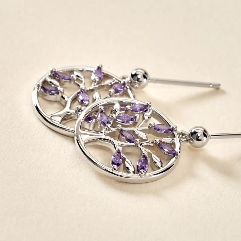 Histoire d'Or Boucles D'oreilles Pendantes Venka Argent Blanc Oxyde De Zirconium Online