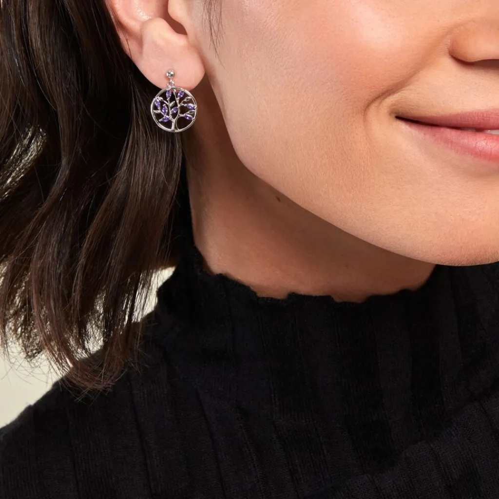 Histoire d'Or Boucles D'oreilles Pendantes Venka Argent Blanc Oxyde De Zirconium Online