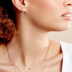 Histoire d'Or Boucles D'oreilles Pendantes Nimbe Argent Rose Oxyde De Zirconium argent rose oxyde raisin Clearance