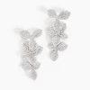 Histoire d'Or Boucles D'oreilles Pendantes Radiant Bloom Argent Blanc Oxyde Hot