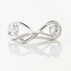 Histoire d'Or Boucles D'oreilles Pendantes Paloma Argent Blanc Oxyde De Zirconium New