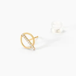 Histoire d'Or Boucles D'oreilles Pendantes Edmee Cercle Or Jaune Oxyde De Zirconium Outlet