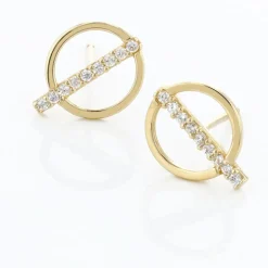 Histoire d'Or Boucles D'oreilles Pendantes Edmee Cercle Or Jaune Oxyde De Zirconium Outlet