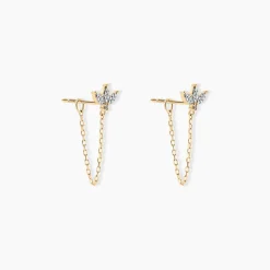 Histoire d'Or Boucles D'oreilles Pendantes Gianpaolo Or Jaune Diamant