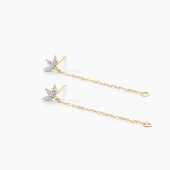 Histoire d'Or Boucles D'oreilles Pendantes Gianpaolo Or Jaune Diamant