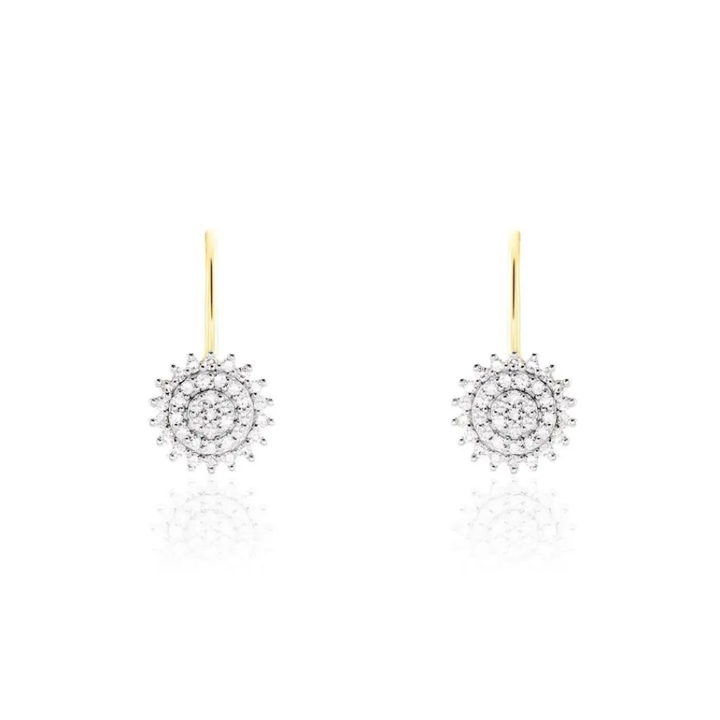 Histoire d'Or Boucles D'oreilles Pendantes Veronick Or Jaune Diamant Outlet