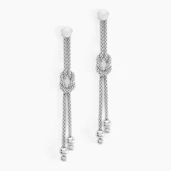 Histoire d'Or Boucles D'oreilles Pendantes Deauville Argent Blanc Discount