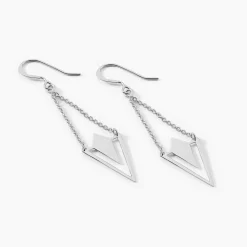 Histoire d'Or Boucles D'oreilles Pendantes Tylee Argent Blanc Outlet