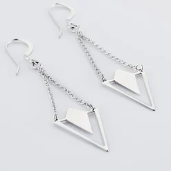 Histoire d'Or Boucles D'oreilles Pendantes Tylee Argent Blanc Outlet