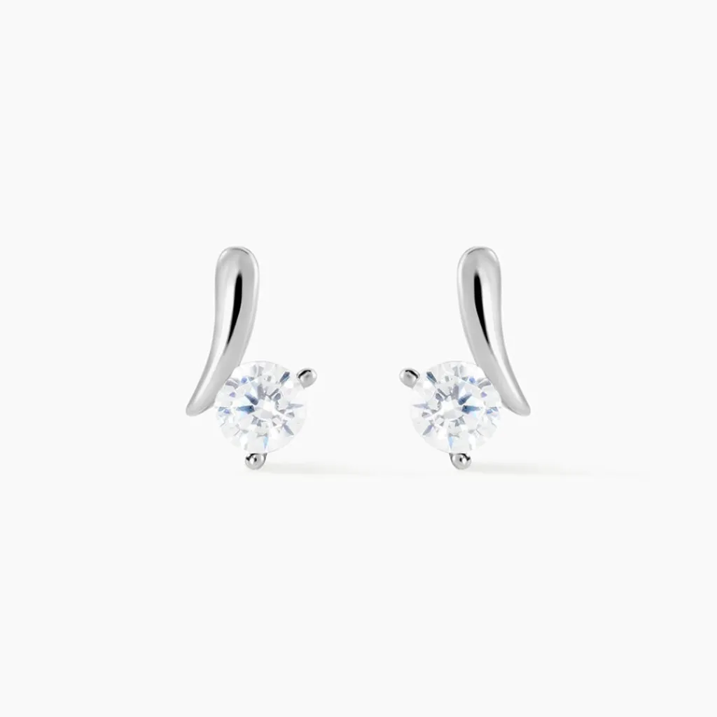 Histoire d'Or Boucles D'oreilles Pendantes April Argent Blanc Oxyde De Zirconium Best