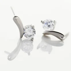 Histoire d'Or Boucles D'oreilles Pendantes April Argent Blanc Oxyde De Zirconium Best