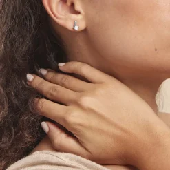 Histoire d'Or Boucles D'oreilles Pendantes April Argent Blanc Oxyde De Zirconium Best