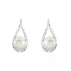 Histoire d'Or Boucles D'oreilles Pendantes Loren Argent Blanc Perle De Culture Sale