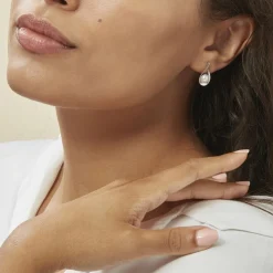 Histoire d'Or Boucles D'oreilles Pendantes Loren Argent Blanc Perle De Culture Sale