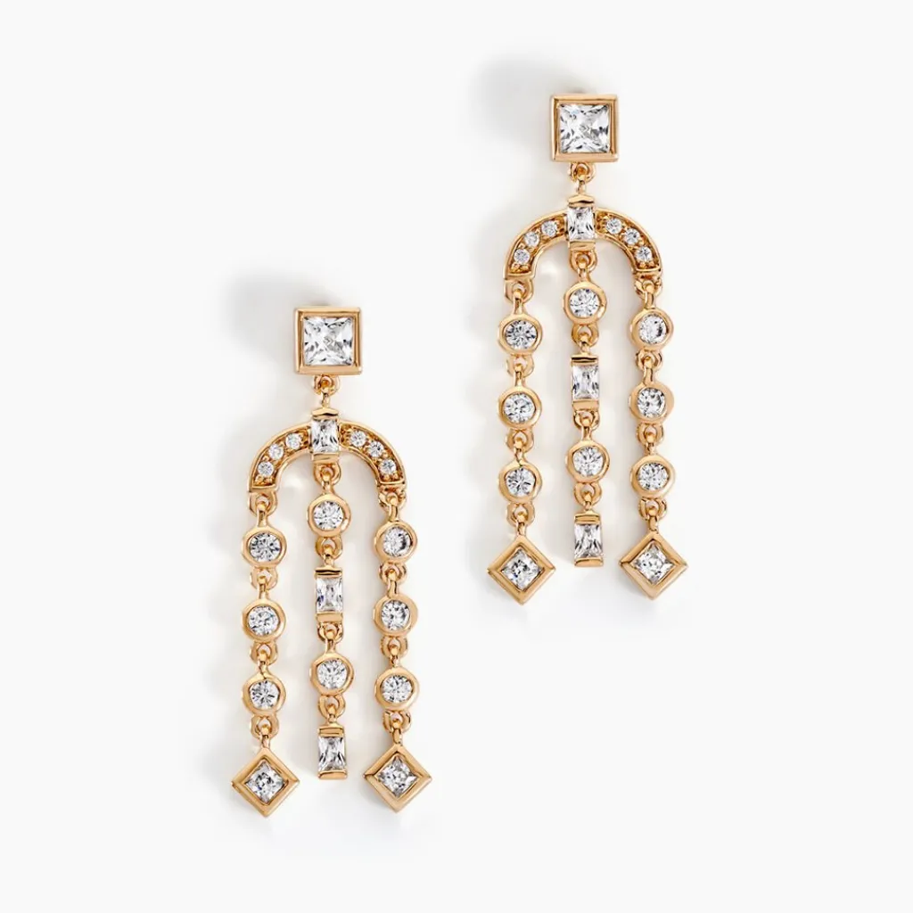 Histoire d'Or Boucles D'oreilles Pendantes Gold Chandelier Plaqué Or Oxyde Zirconium Online