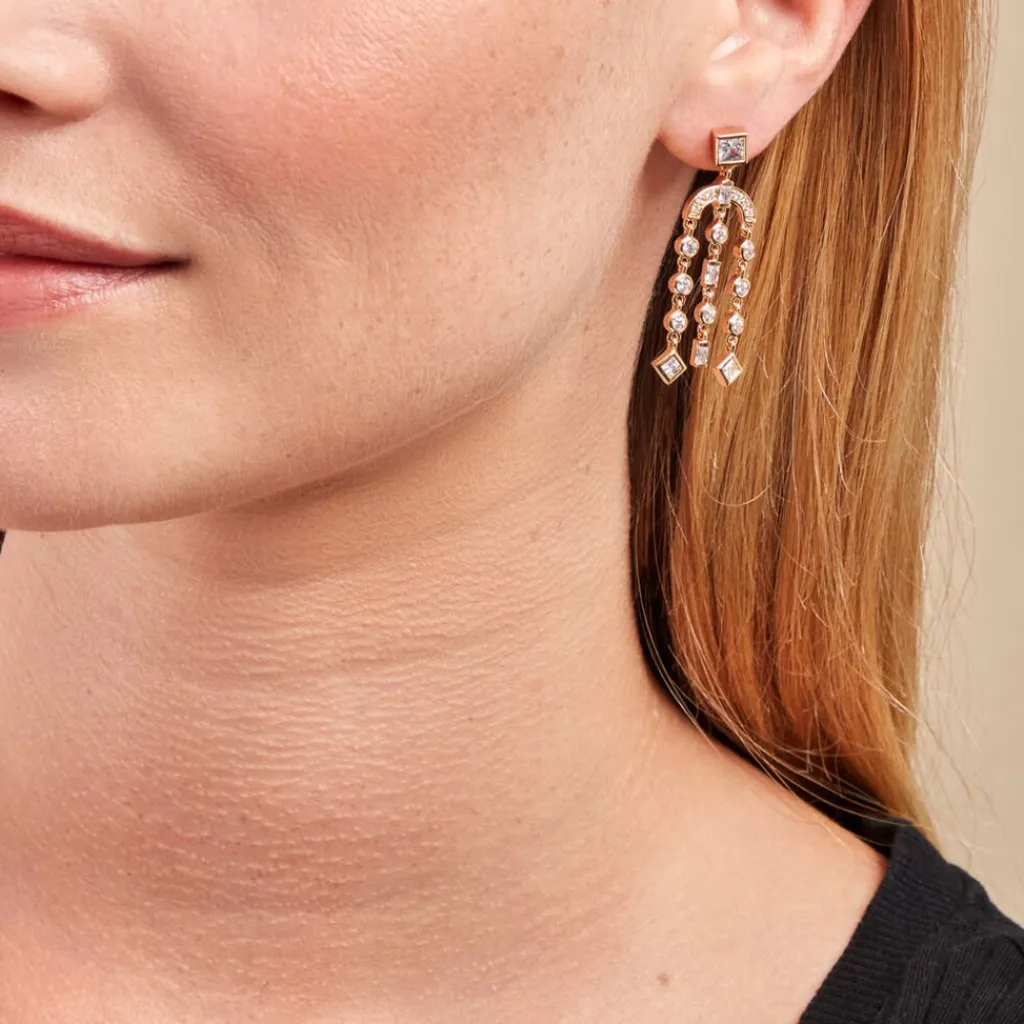 Histoire d'Or Boucles D'oreilles Pendantes Gold Chandelier Plaqué Or Oxyde Zirconium Online