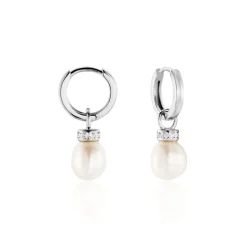 Histoire d'Or Boucles D'oreilles Pendantes Argent Blanc Iribert Perles De Culture Sale