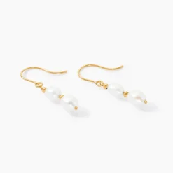 Histoire d'Or Boucles D'oreilles Pendantes Pearly Or Jaune Perle De Culture Best