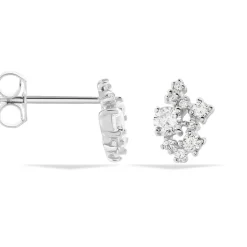 Histoire d'Or Boucles D'oreilles Pendantes Amissa Argent Blanc Oxyde De Zirconium