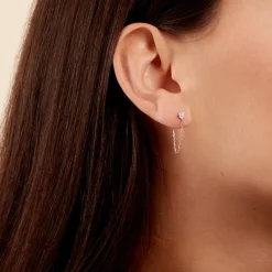 Histoire d'Or Boucles D'oreilles Pendantes Mon 1er Diamant Or Jaune Diamant Discount