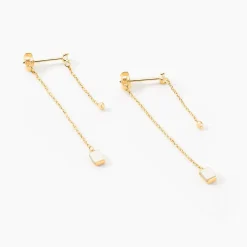 Histoire d'Or Boucles D'oreilles Pendantes Mirage Or Jaune Nacre Hot