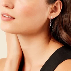 Histoire d'Or Boucles D'oreilles Pendantes Ellyn Argent Blanc Oxyde De Zirconium Discount