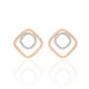 Histoire d'Or Boucles D'oreilles Pendantes Artahe Carree Or Bicolore Sale