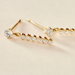 Histoire d'Or Boucles D'oreilles Pendantes Barakat Or Jaune Oxyde De Zirconium Clearance