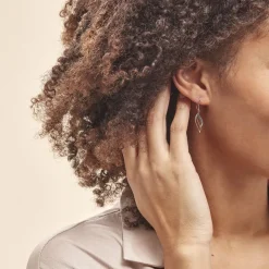 Histoire d'Or Boucles D'oreilles Pendantes Argent Blanc Prudent Best