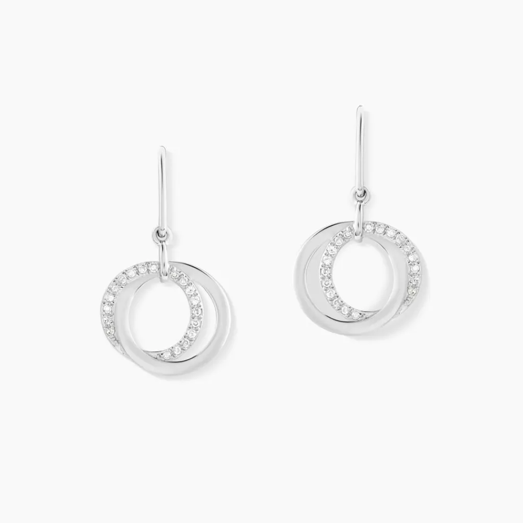 Histoire d'Or Boucles D'oreilles Pendantes Or Blanc Tresha Diamants Hot