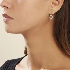 Histoire d'Or Boucles D'oreilles Pendantes Or Blanc Tresha Diamants Hot