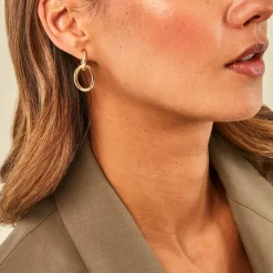 Histoire d'Or Boucles D'Oreilles Pendantes Caileigh Or Jaune Outlet