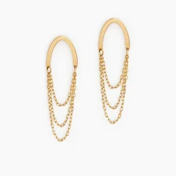 Histoire d'Or Boucles D'oreilles Pendantes Brin D'or Or Jaune Sale