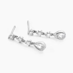 Histoire d'Or Boucles D'oreilles Pendantes Hida Argent Blanc Oxyde De Zirconium Outlet