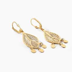 Histoire d'Or Boucles D'oreilles Pendantes Makari Or Jaune New