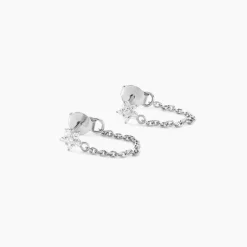 Histoire d'Or Boucles D'oreilles Pendantes Argent Blanc Tamako Oxydes De Zirconium Sale