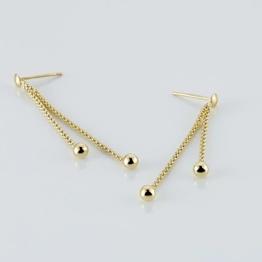 Histoire d'Or Boucles D'oreilles Pendantes Assiba Or Jaune New