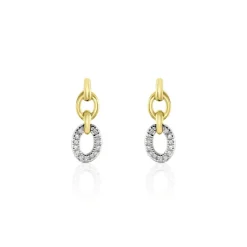 Histoire d'Or Boucles D'oreilles Pendantes Margane Or Jaune Diamant Hot