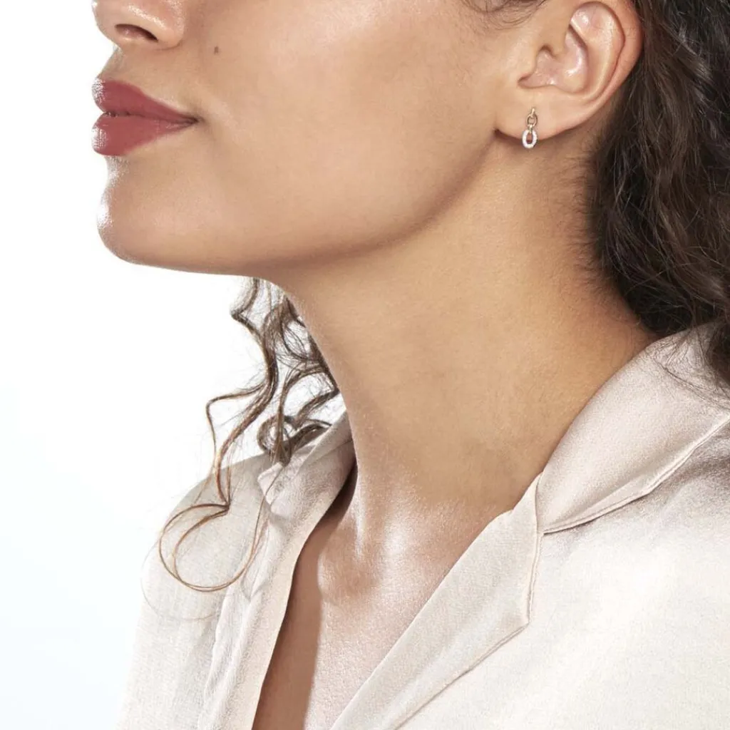 Histoire d'Or Boucles D'oreilles Pendantes Margane Or Jaune Diamant Hot
